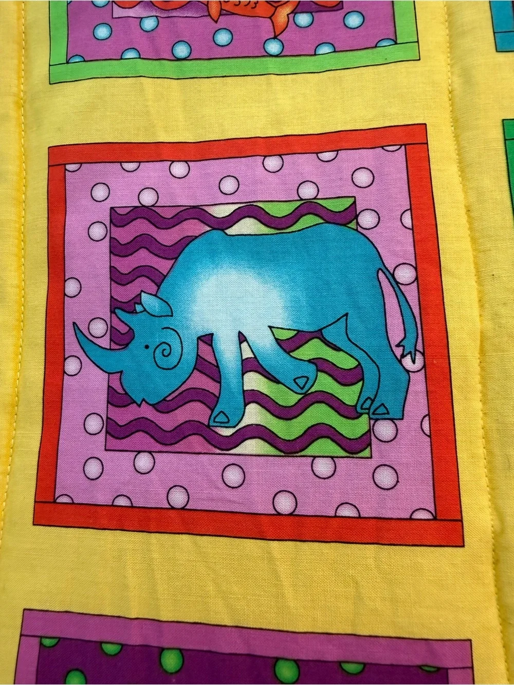 Mint Green Noah’s Ark Themed Handmade Baby Quilt — One of a Kind!!!